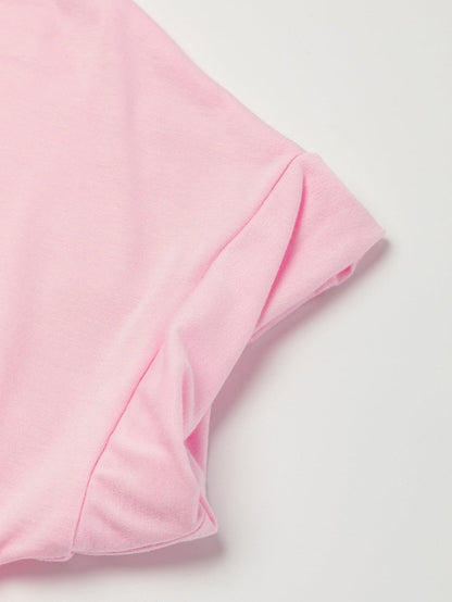 Ice Silk Solid Color V Neck Loose Pajama