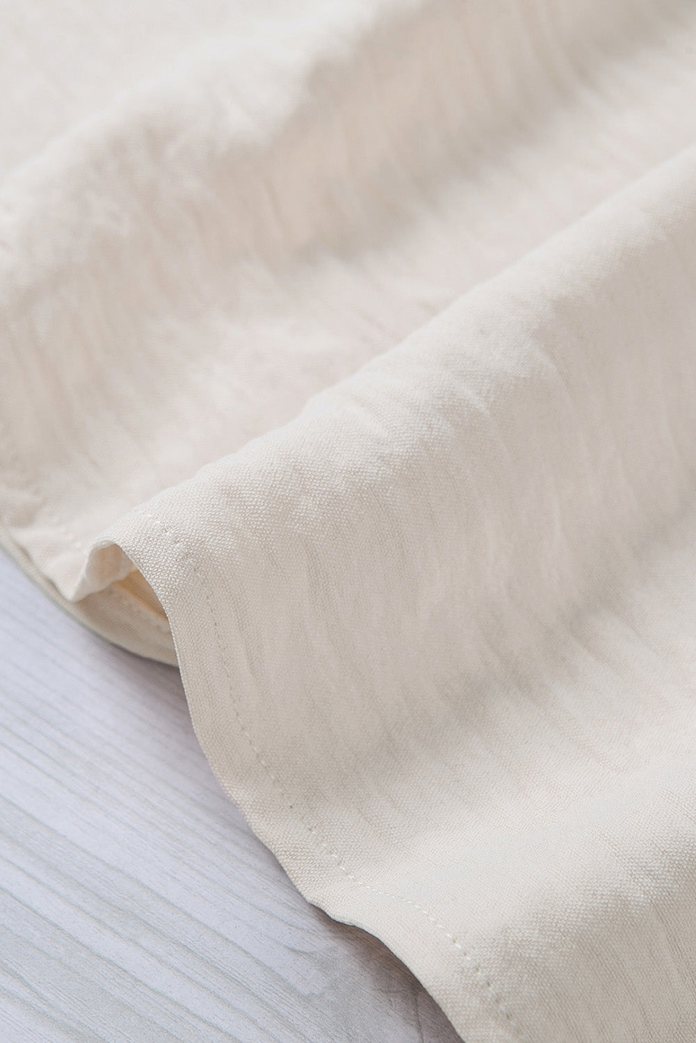 Apricot Frilled Sleeveless Top with Button Front Detail