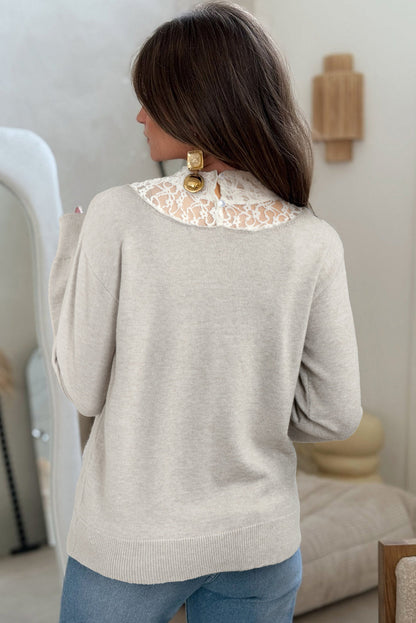 lace patchwork sweater
