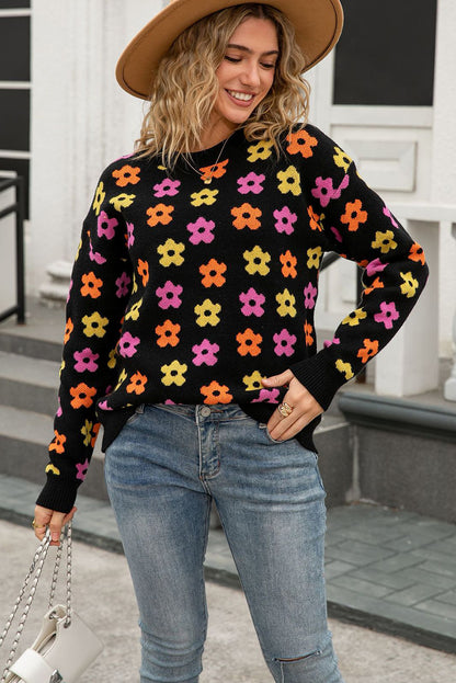 womens flower sweater
