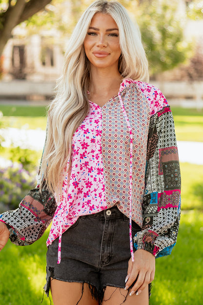 mix floral blouse