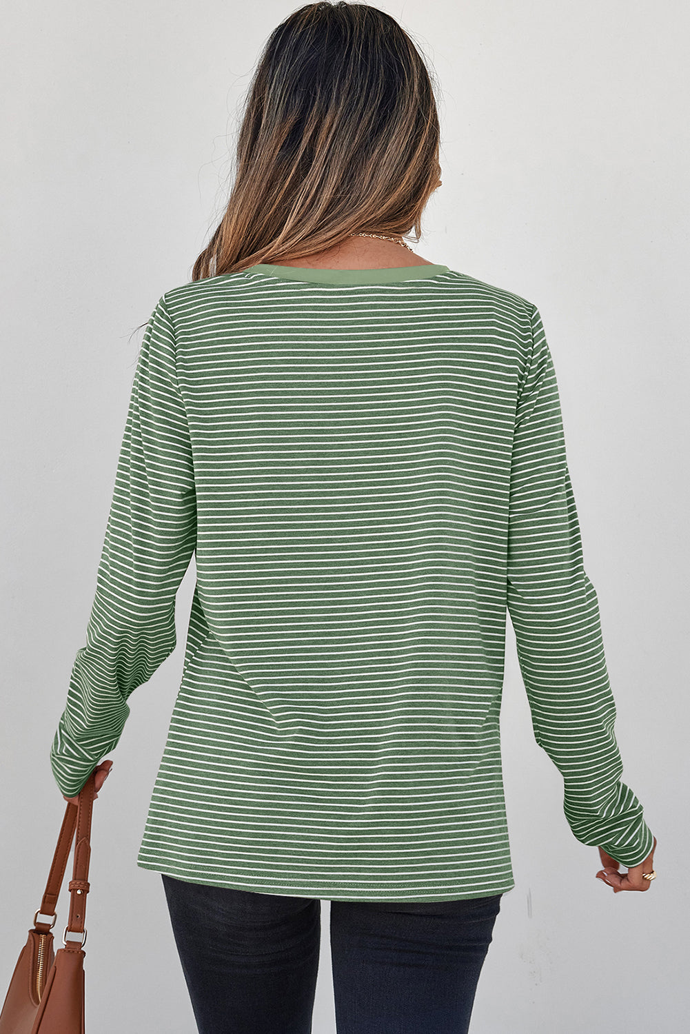 striped long sleeve top