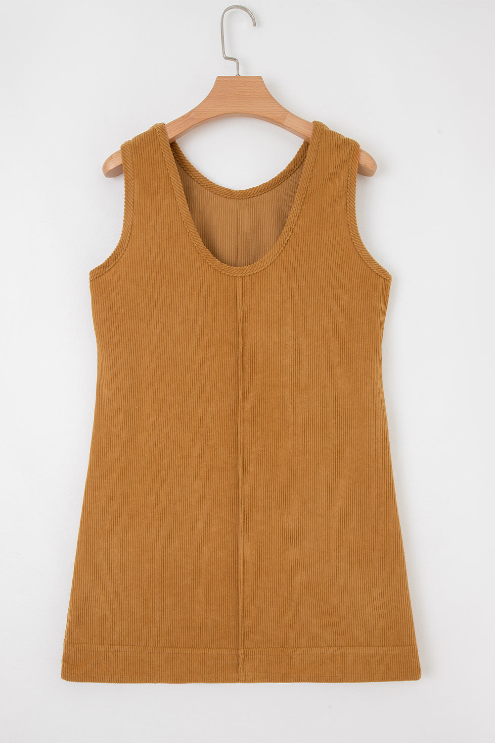 sleeveless corduroy dress