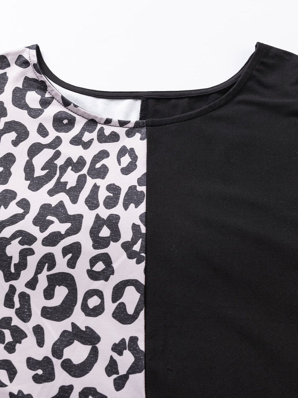 Leopard Print Black Plus Size Tee