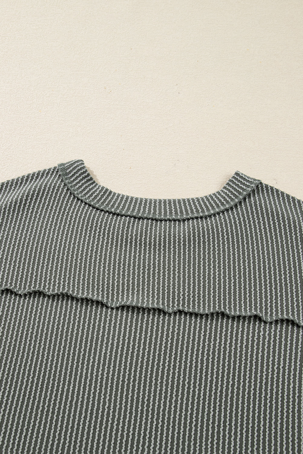 ribbed long sleeve top