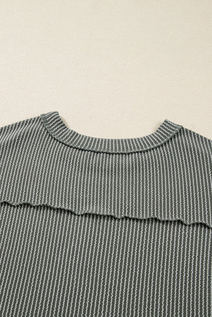 ribbed long sleeve top