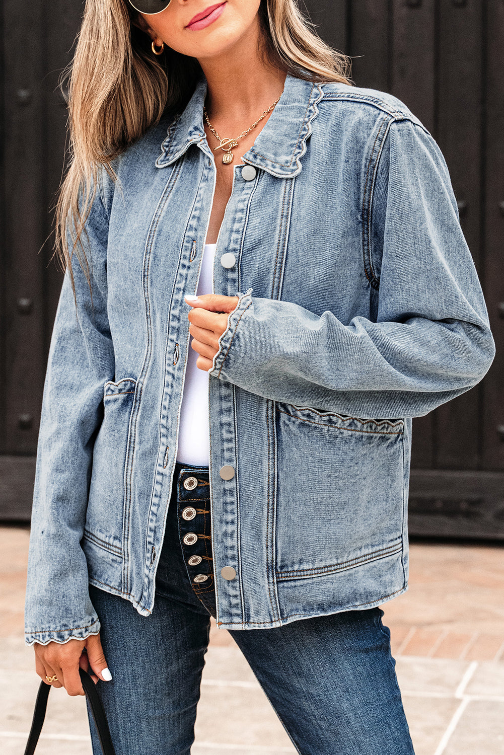 button up denim jacket