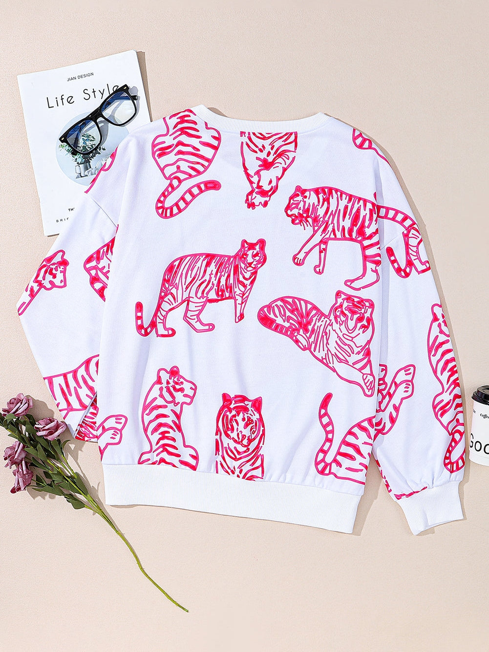 Fierce Pink Leopard Print Sweater