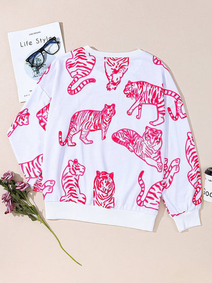 Fierce Pink Leopard Print Sweater