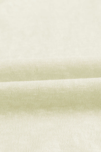 Beige Solid Color Open-Front Buttons Cardigan