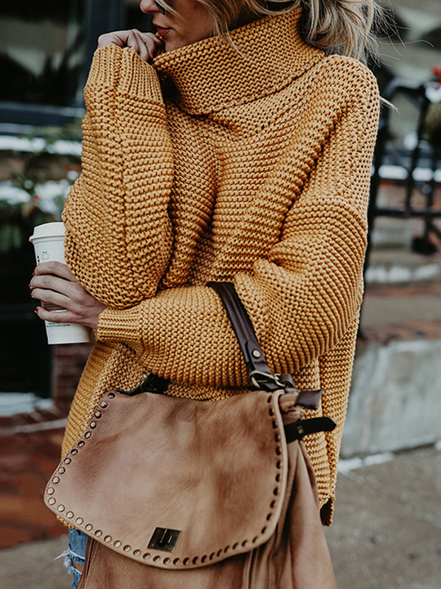 Sweaters - Cozy and Stylish Pullover Long Sleeve Sweater - MsDressly