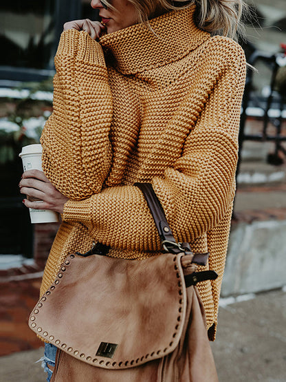 Sweaters - Cozy and Stylish Pullover Long Sleeve Sweater - MsDressly