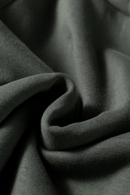 Four Leaf Clover Fleece Lined Adjustable Drawstring Oversize Tunic Hoodie