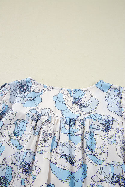 floral print long sleeve blouse