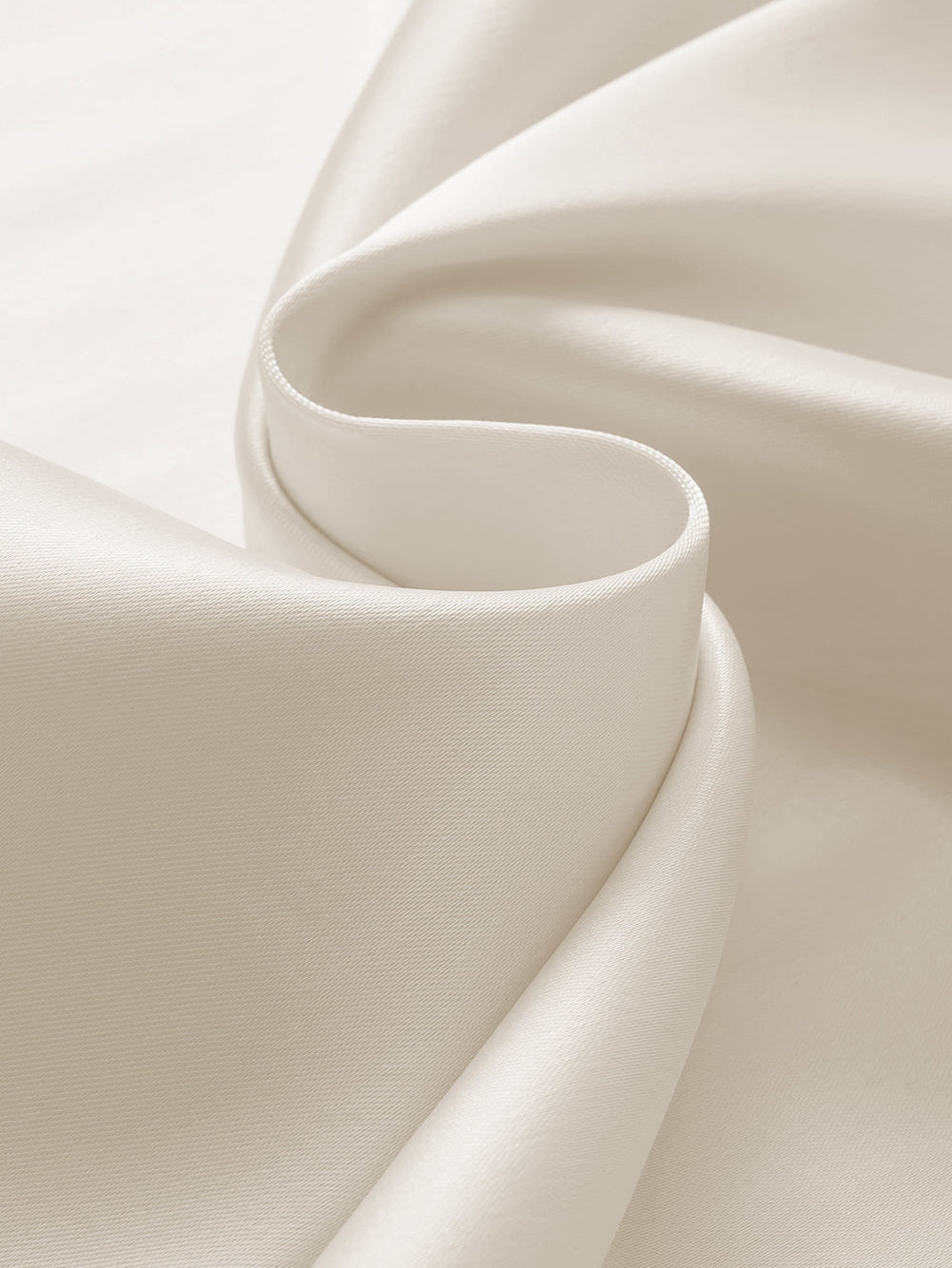 Beige Satin Split Ruffled High Waist Plus Size Skirt