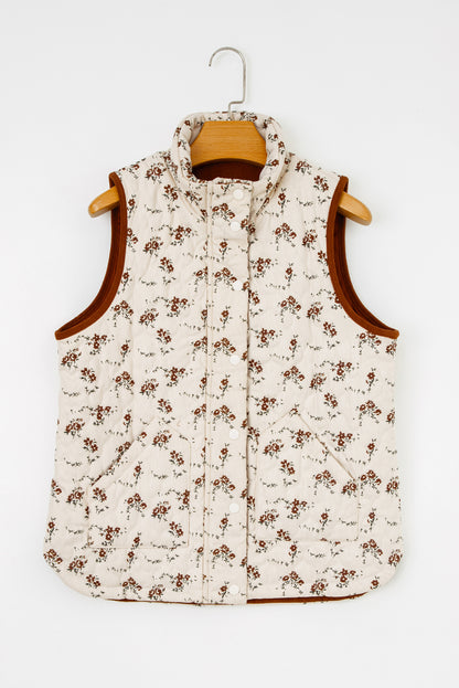 floral print vest