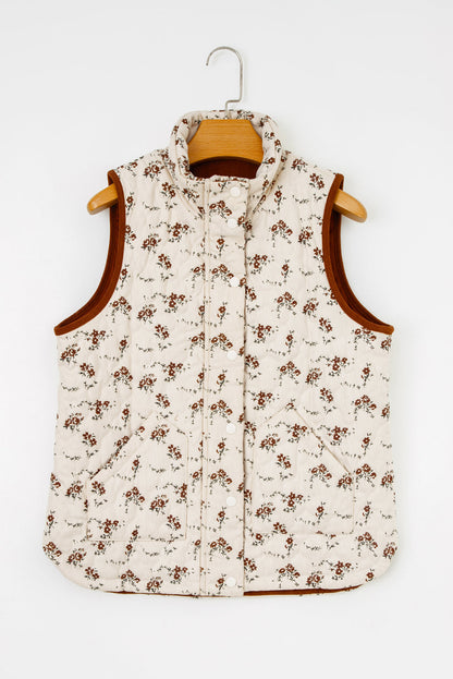 floral print vest