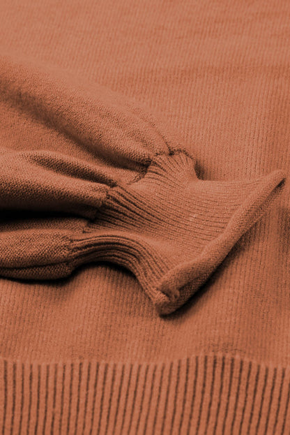 Turtleneck Solid Pullover Long Sleeve Sweater