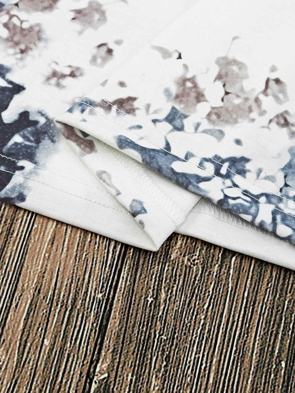 Gray Tie-Dye Bleached Western Shift Tee