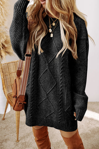 black knit dress