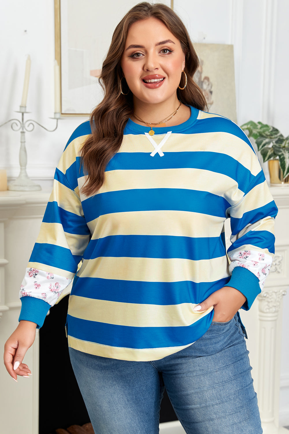 plus size long sleeve pullover