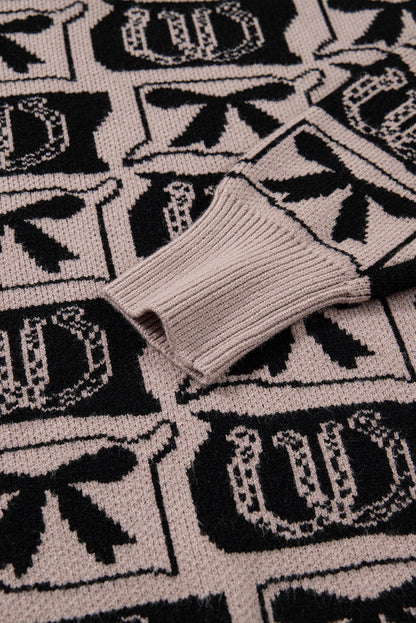 western print sweater