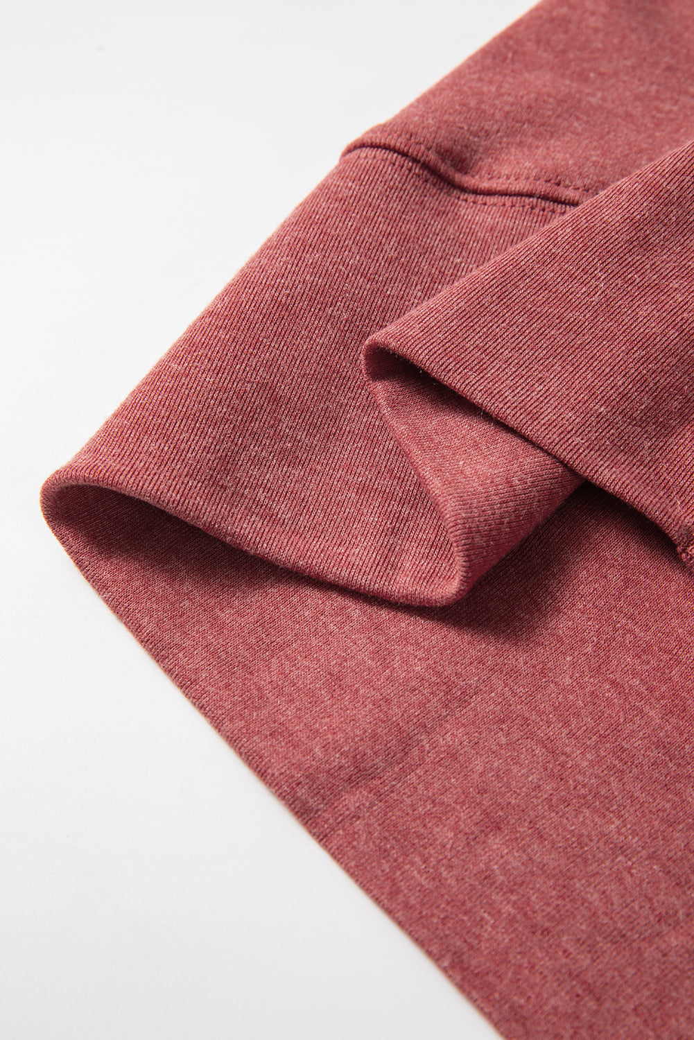 Racing Red Side Slits V Neck Loose Fit Tunic Top