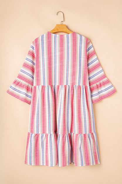 stripe plus size dress
