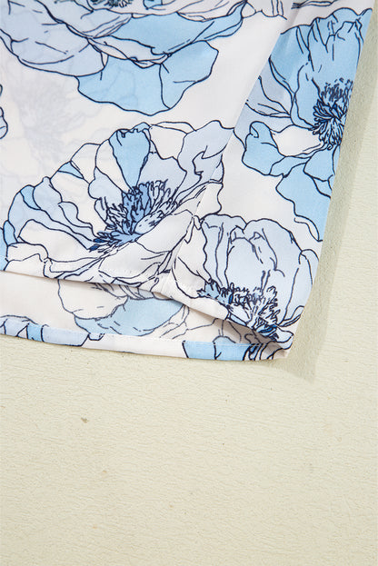 floral print long sleeve blouse