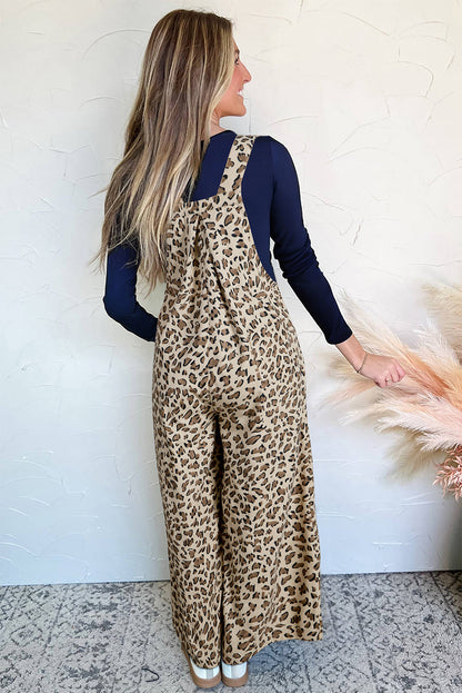 leopard wide leg jumpsuit