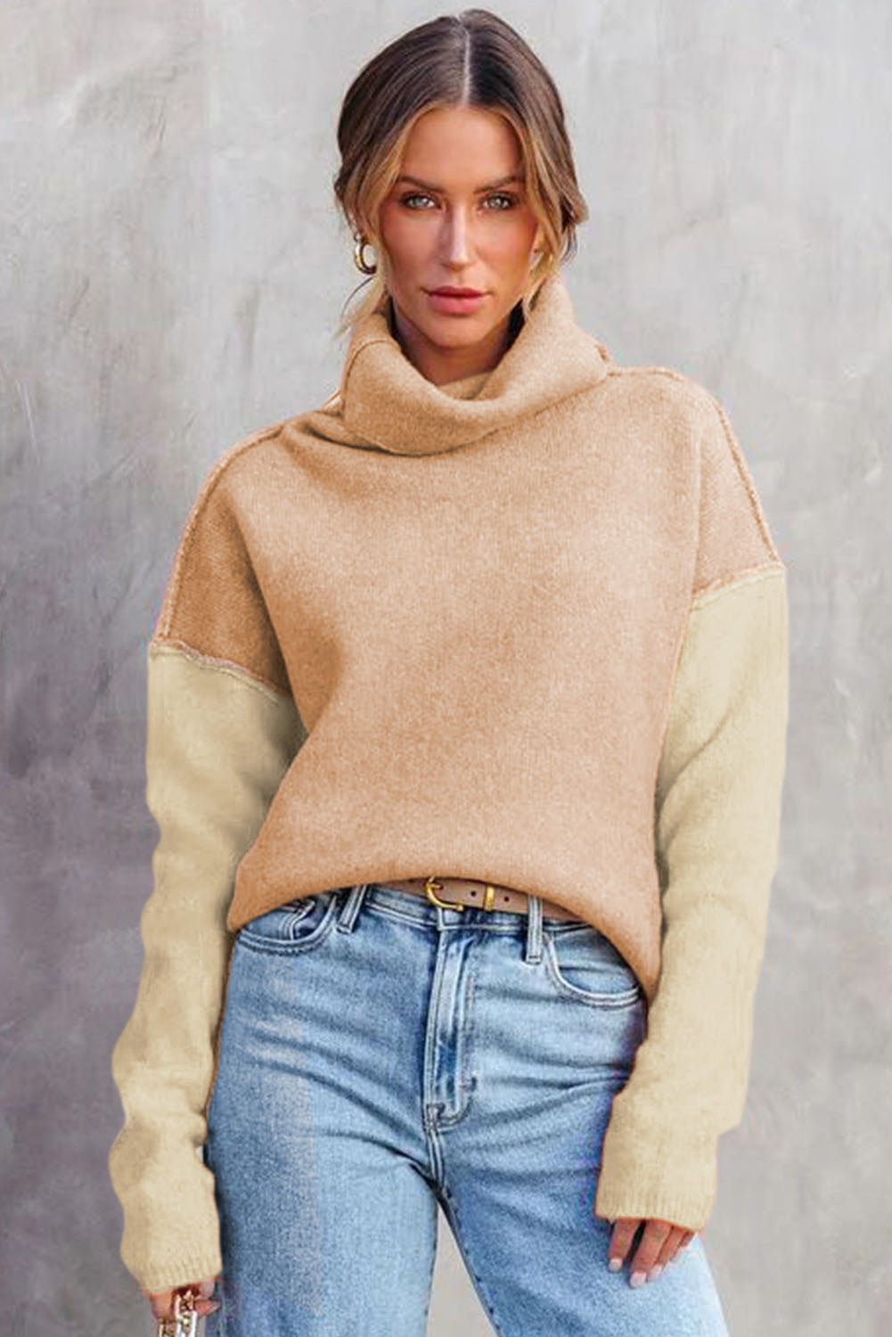 color block sweater