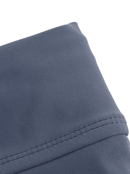 Grey Skirted Plus Size Swim Bottom