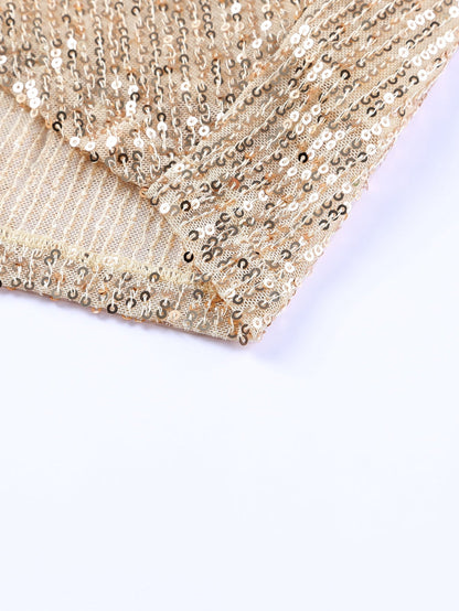 V-Neck Shimmery Bodycon Dress