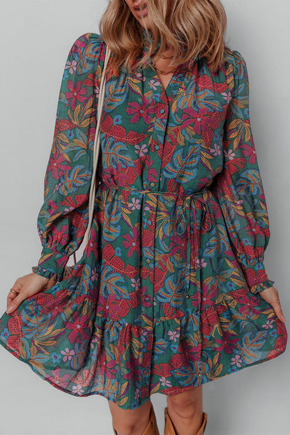 floral shirt dress