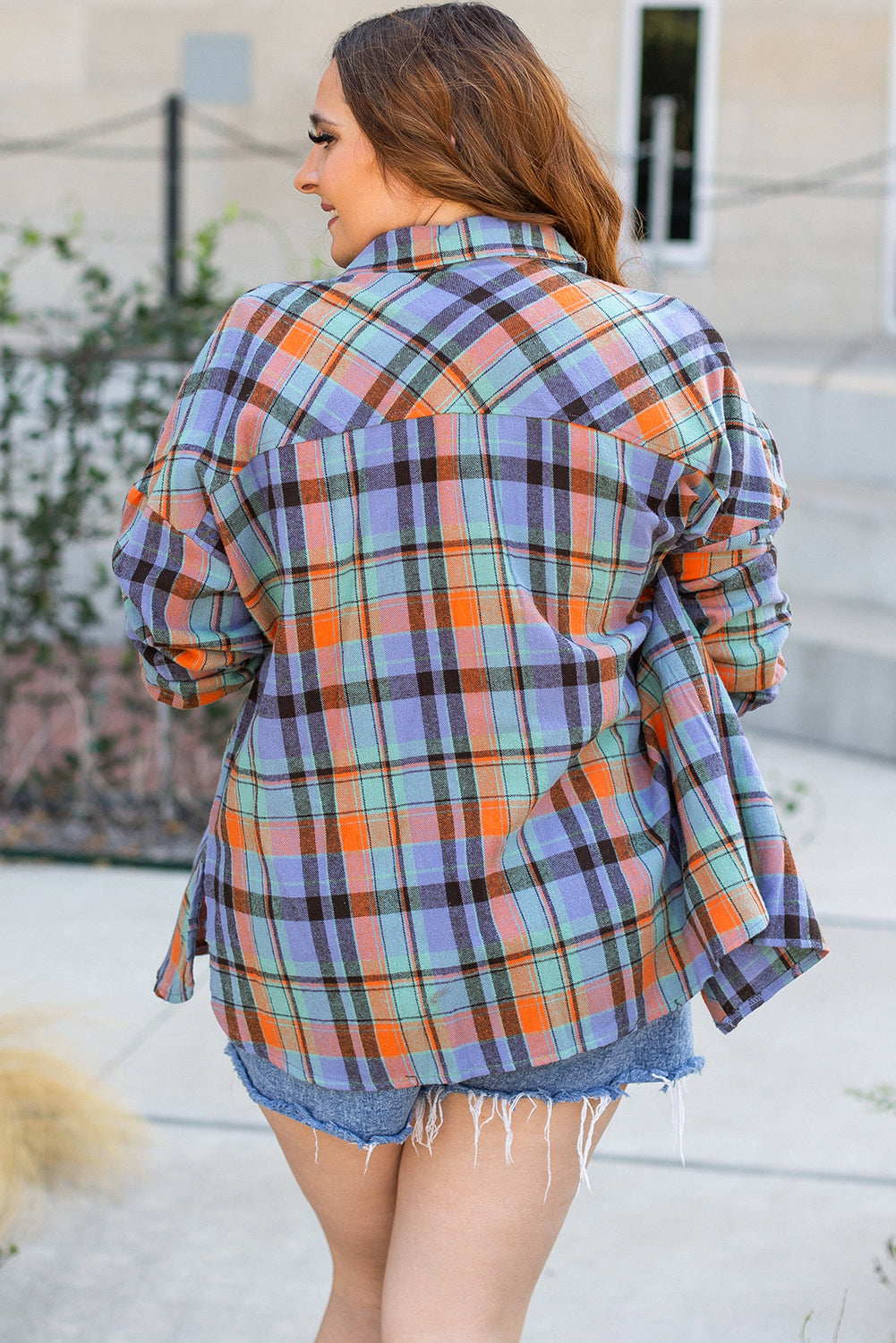 plus size plaid shirt