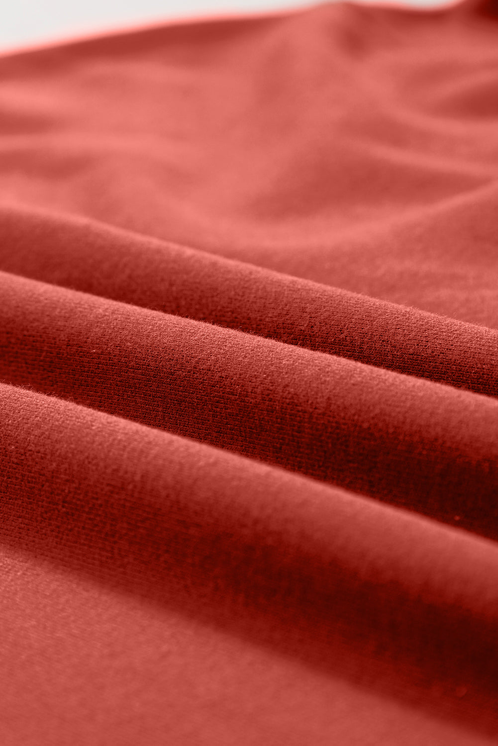 Red Clay Color Block Patch Drop Shoulder Oversized Sweatshirt