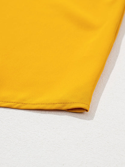 Tiered Ruffled Sleeve Grapefruit Orange Plus Size Dress for Parties and Beyond