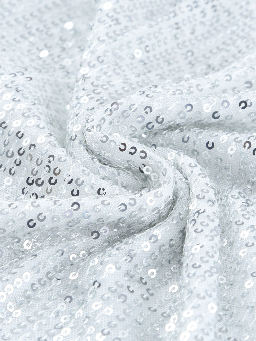 Apricot Sparkle Sleeveless Top with Round Neck