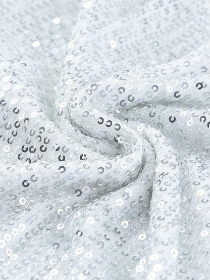 Apricot Sparkle Sleeveless Top with Round Neck