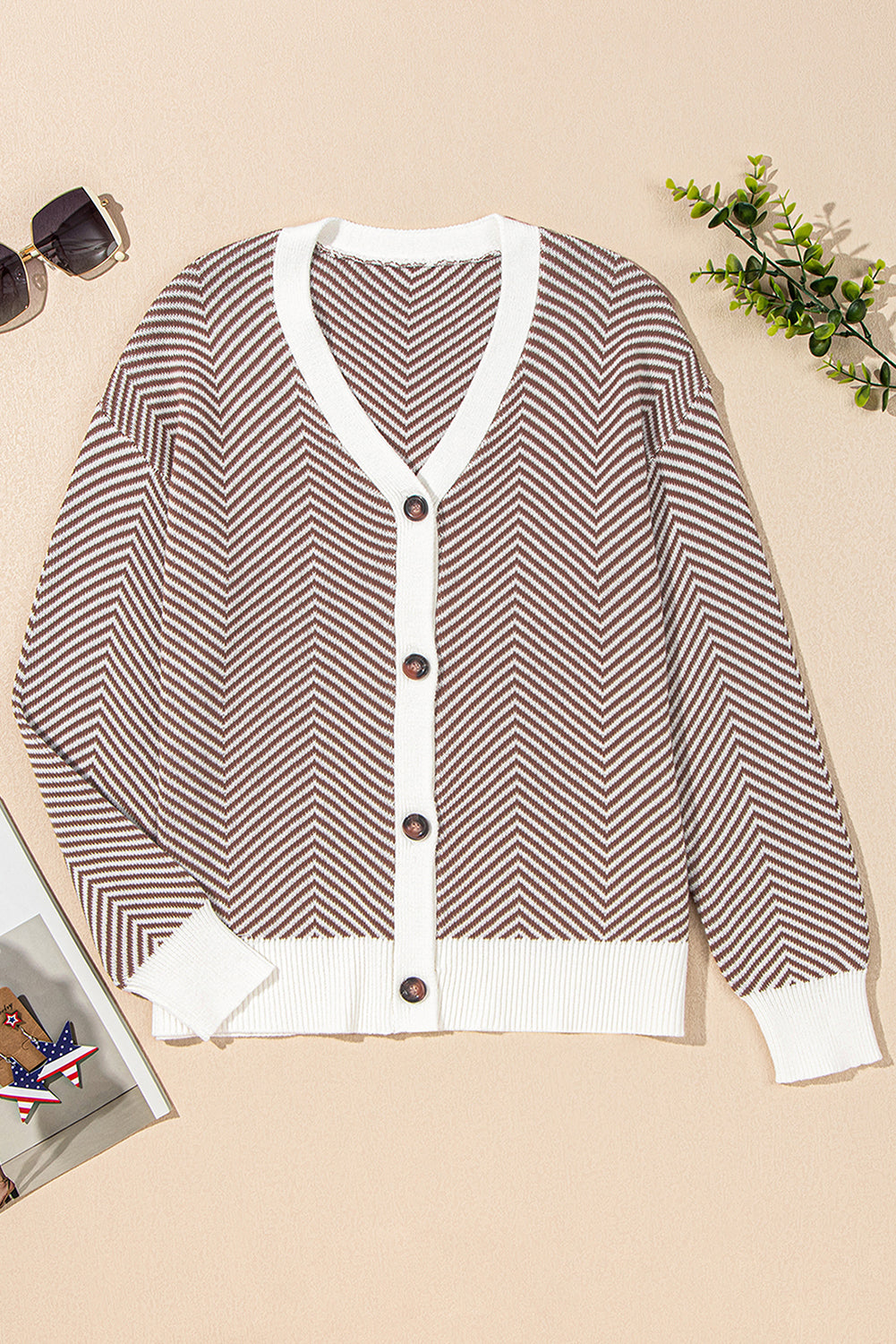 herringbone cardigan