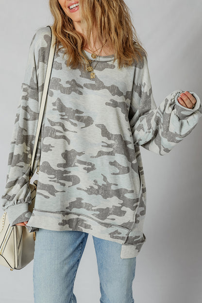 camo print sweatshirt