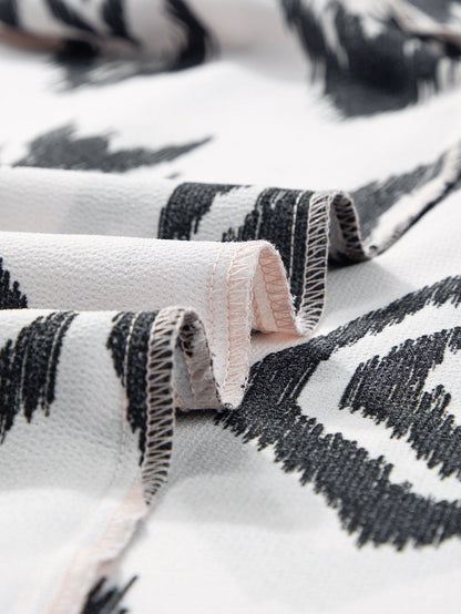 Cowgirl Chic Black Aztec Western Print Halter Maxi Dress