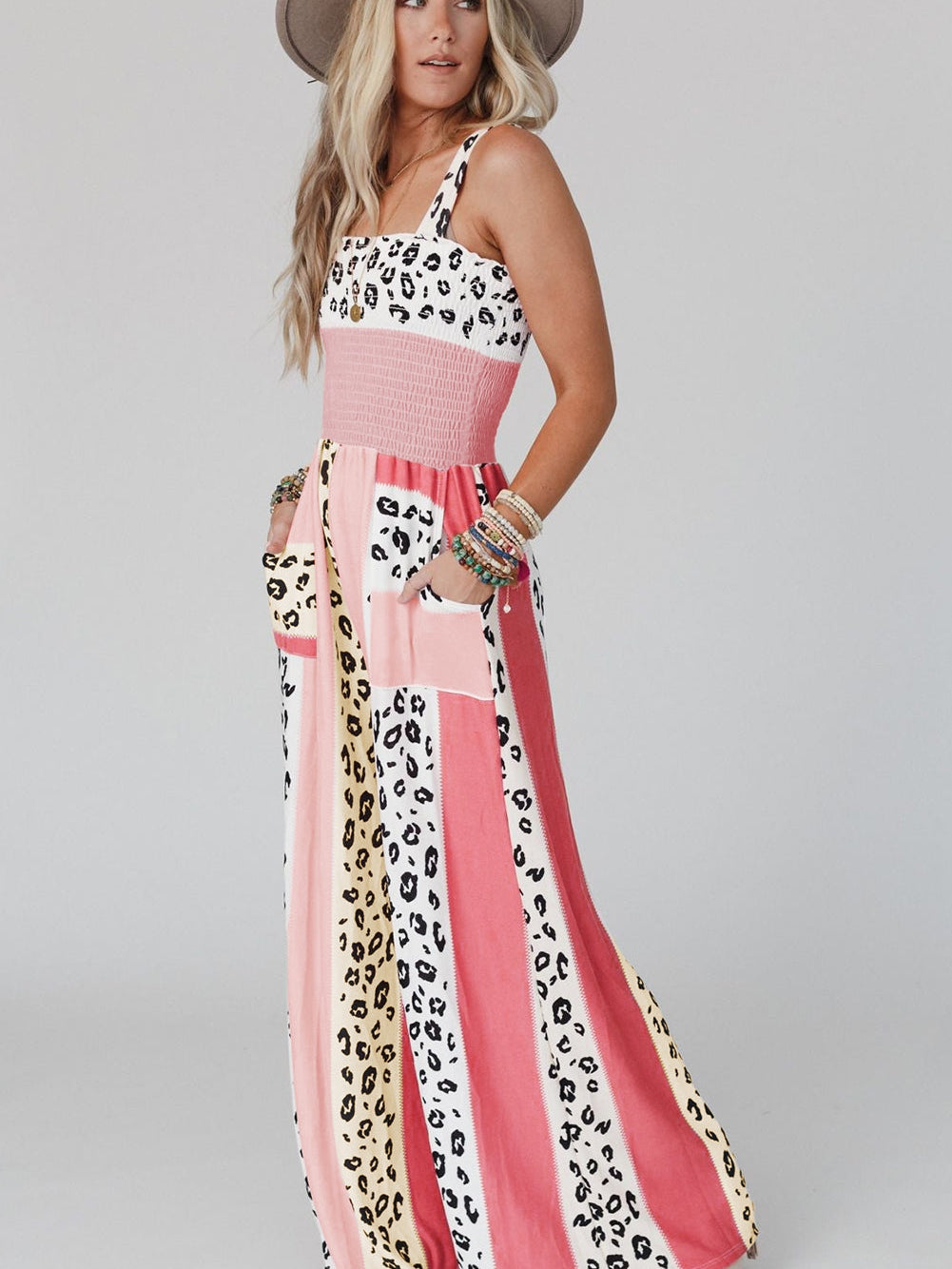 Casual And Trendy Slim Halter Print Set