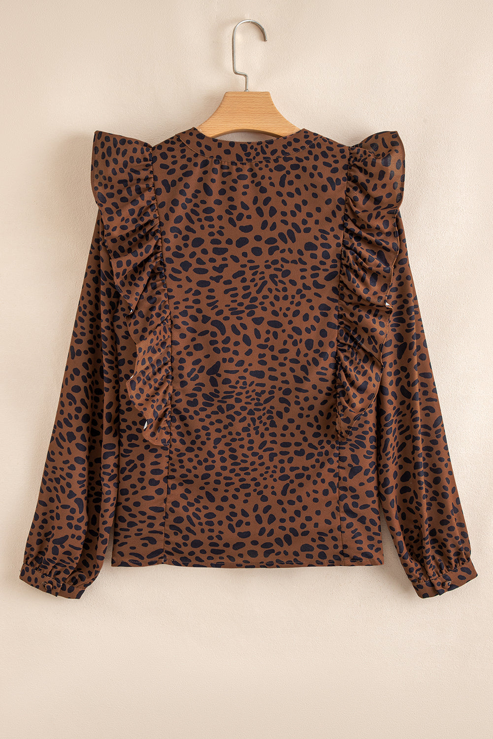 leopard long sleeve blouse