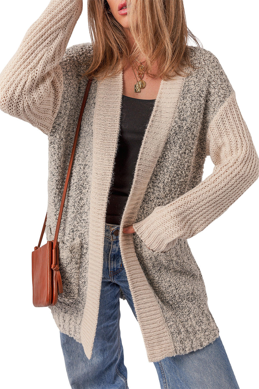 color block cardigan