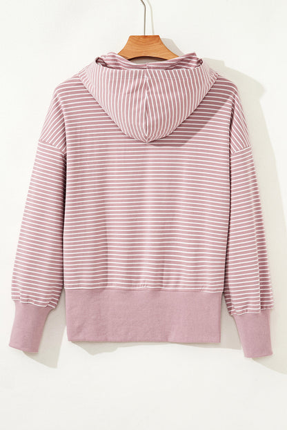 stripe print hoodie