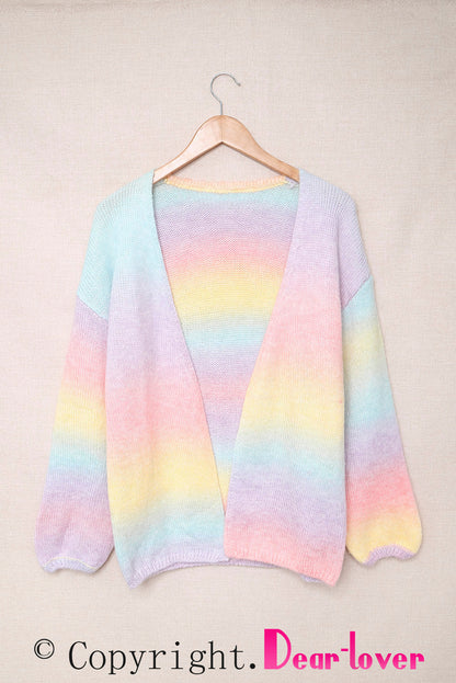 Glowing Multicolour Tie-Dye Oversized Cardigan