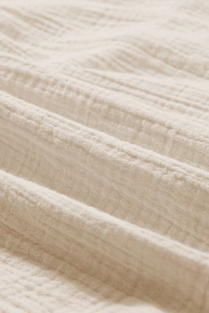 Solid V-Neck Short Sleeve Mini Dress