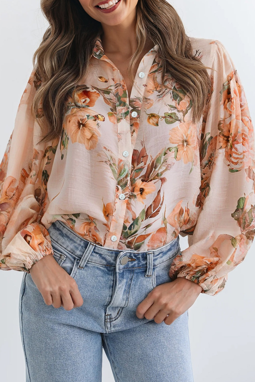 floral long sleeve shirt