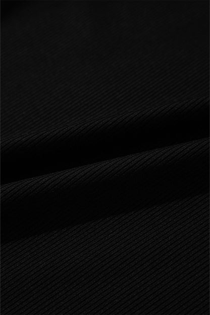 Black Long Sleeve Square Neck Maxi Bodycon Dress